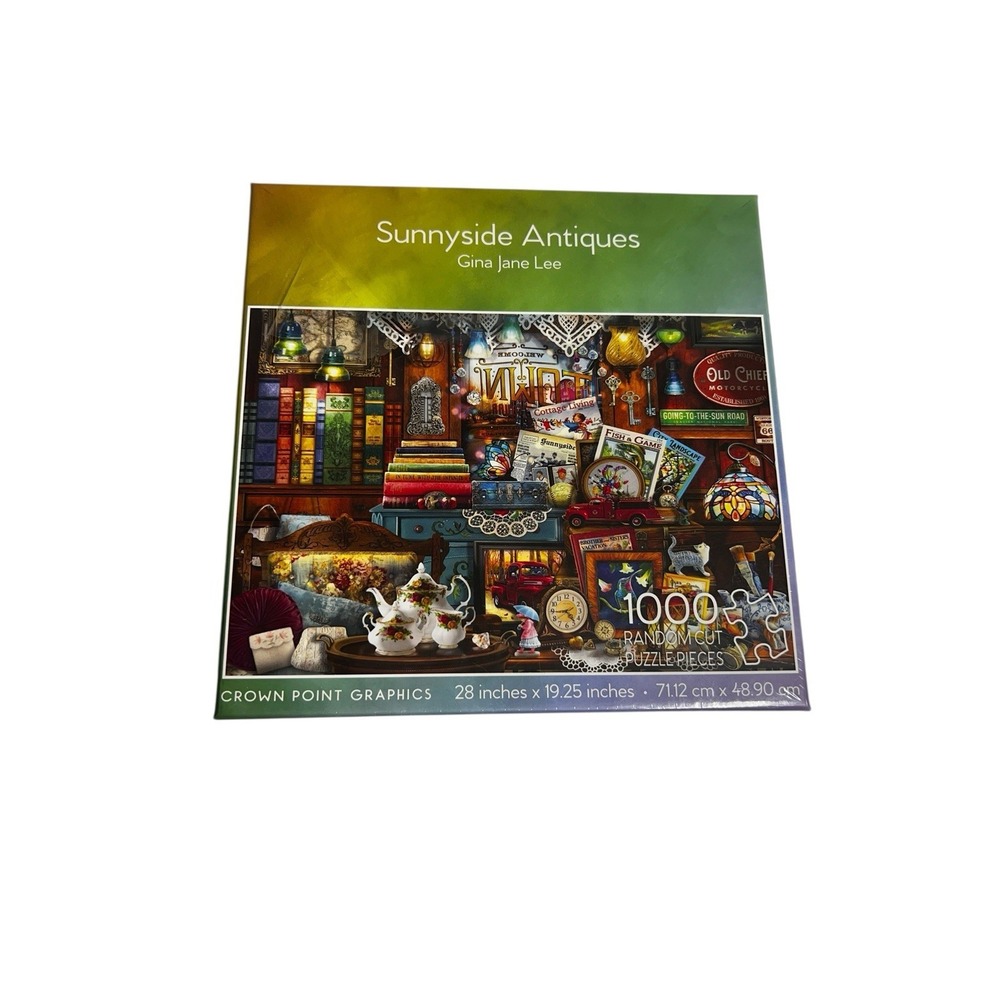 Sunnyside Antiques 1000 Pc Puzzle Gina‎ Jane Lee Crown Point Graphics NEW